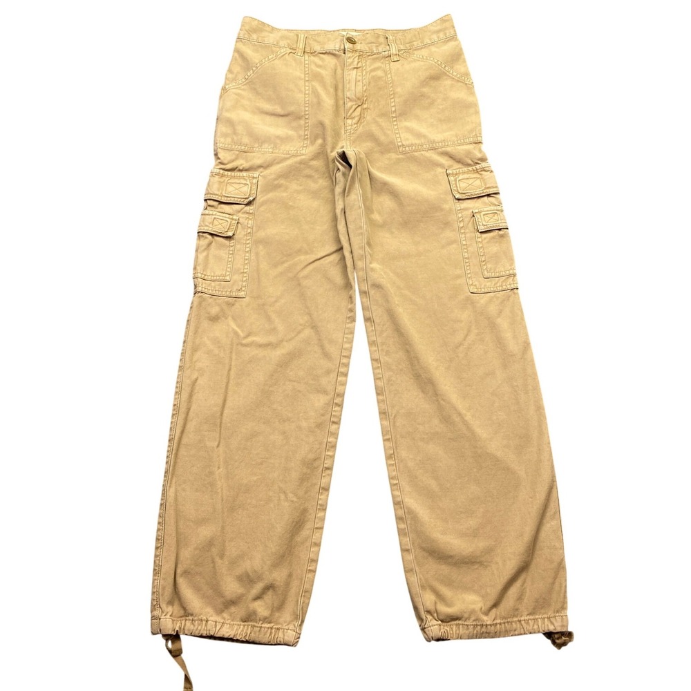 Madewell Low-Slung Cargo Pants Tan Brown Size 26 BR6832 Utility Gorpcore